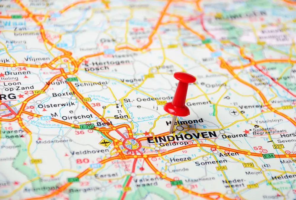 Kaart Eindhoven werkgebied Hypodomus Makelaar